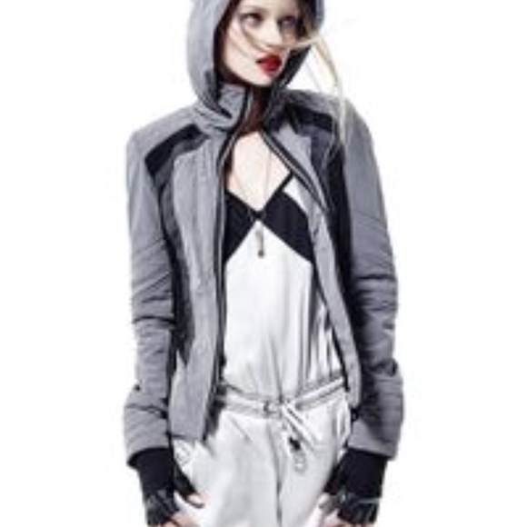 Blanc Noir Grey Reflective Windbreaker NWOT - Picture 1 of 8